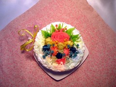 プリザーブドフラワーの花ケーキ♪